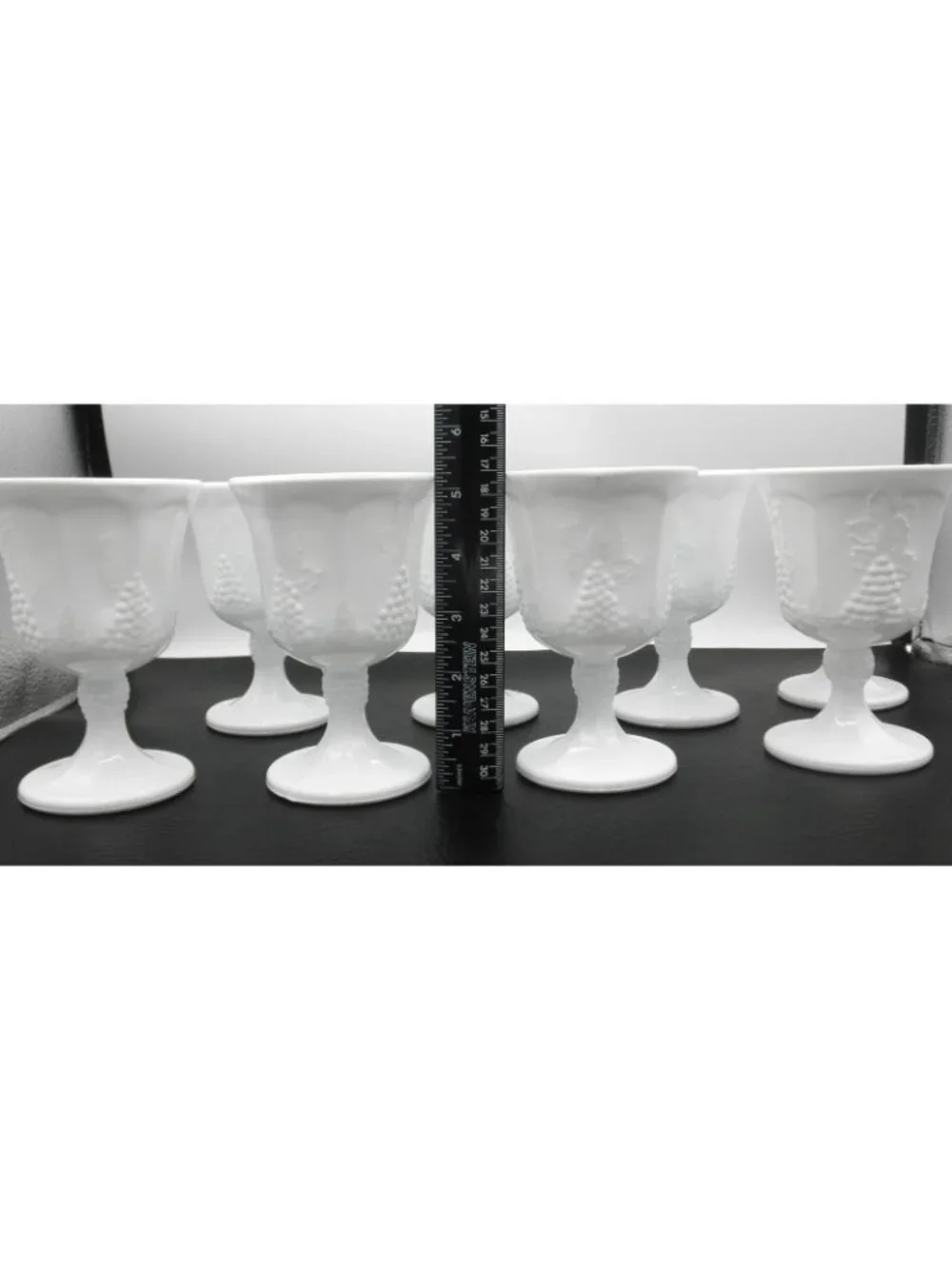 Harvest Milk Glass by Colony Pattern COLHAR 8 oz. Water Goblets Set of 8